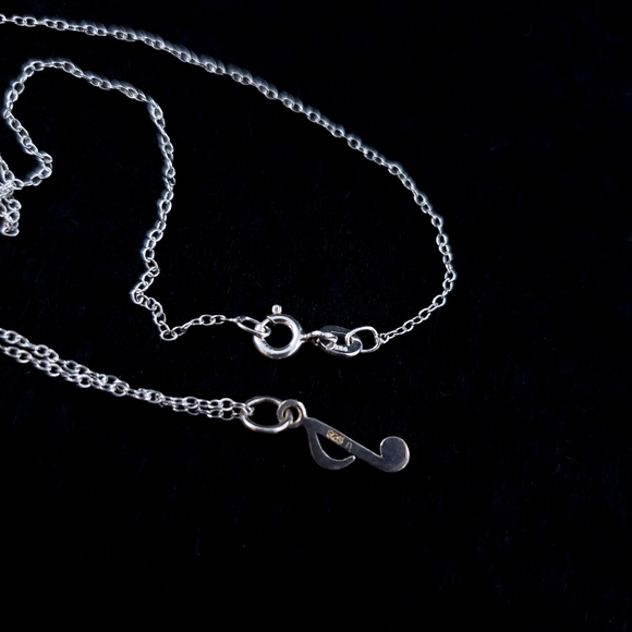 Genuine sterling silver music note pendant necklace musical - Picture 8 of 11
